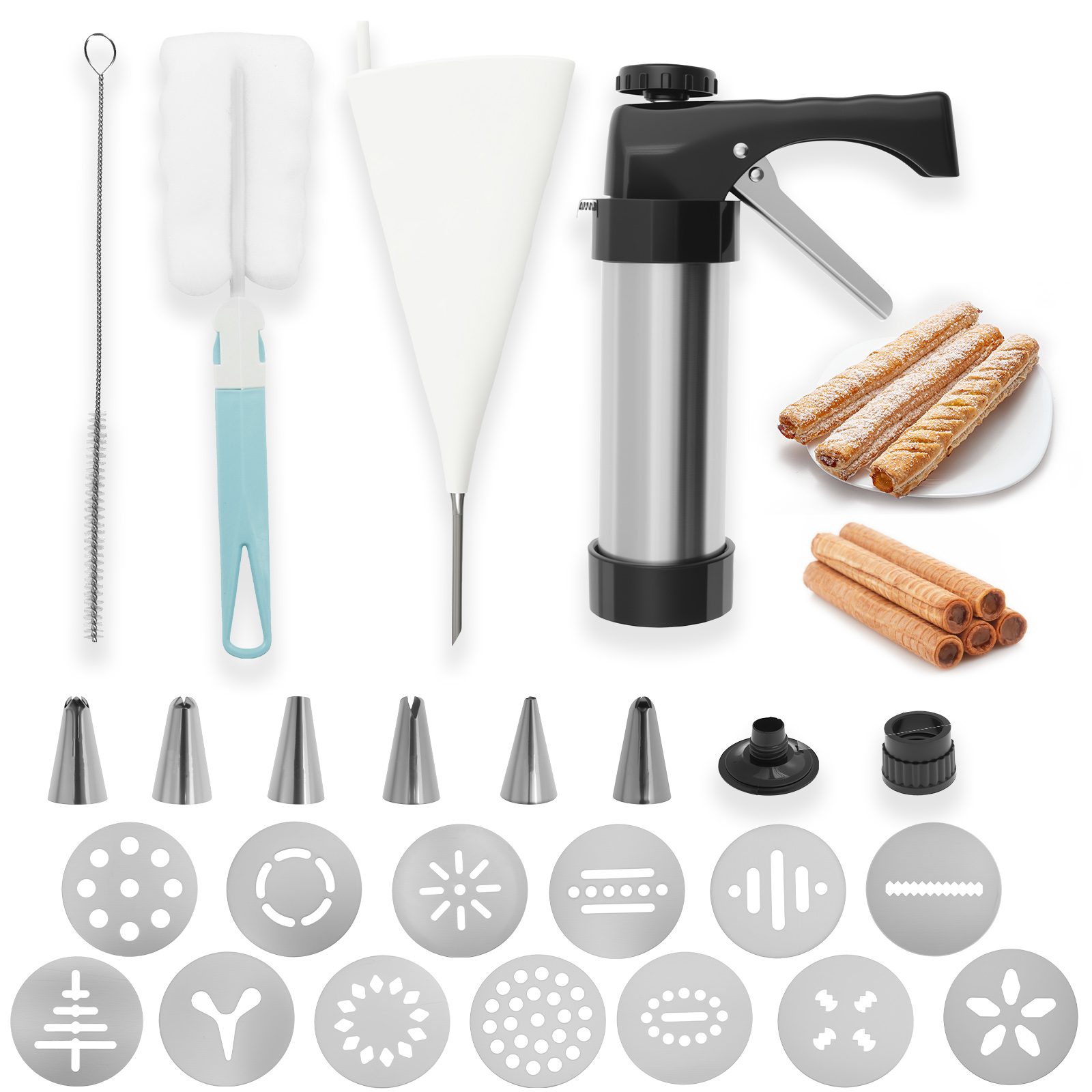 Churros Maker Gun - Churrera Churro Maker เครื่องคุกกี้ปืน Churros Maker