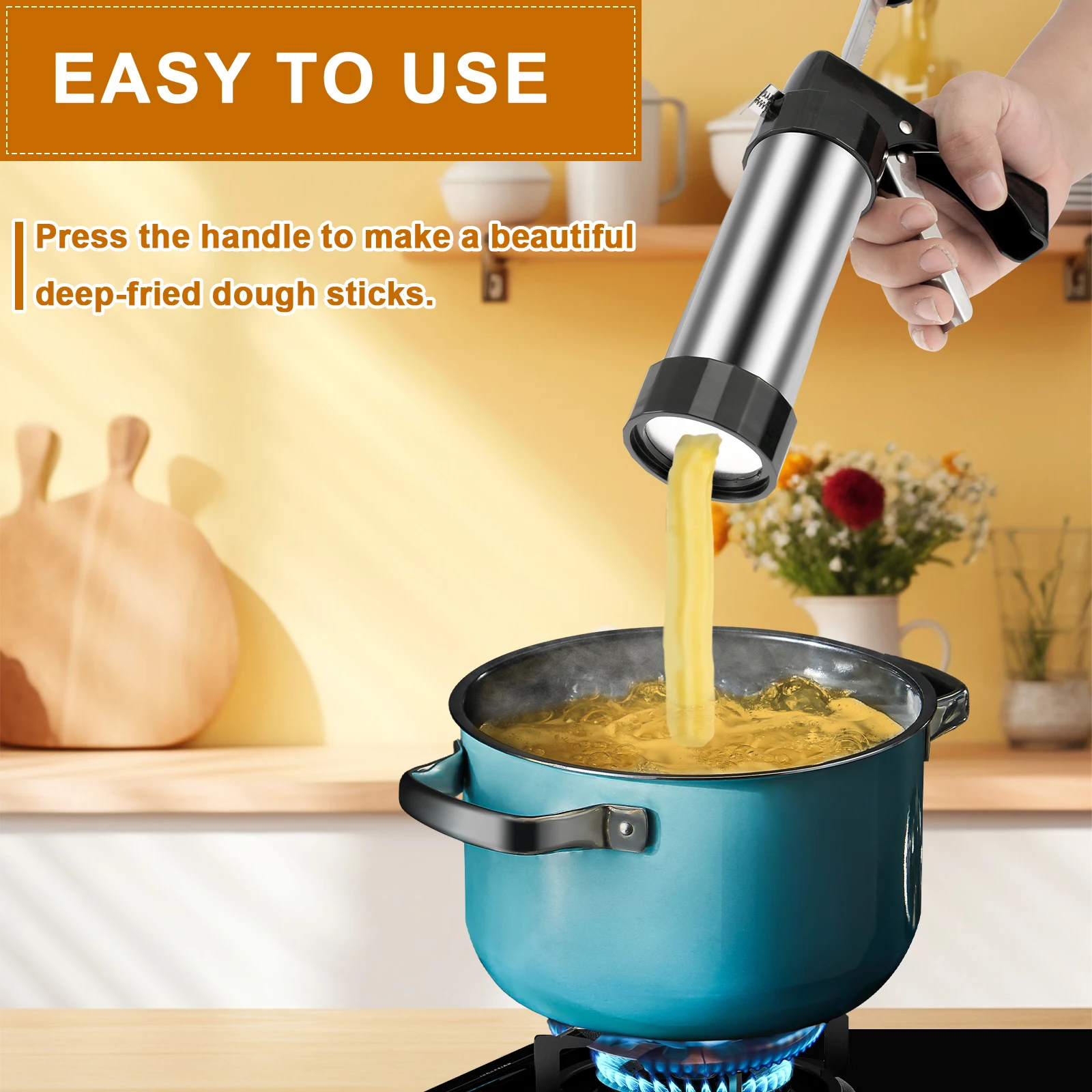 เครื่องทำชูโร่ ชุดปั๊มคุกกี้ ป - Churros Maker Gun บทวิจารณ์และราคา